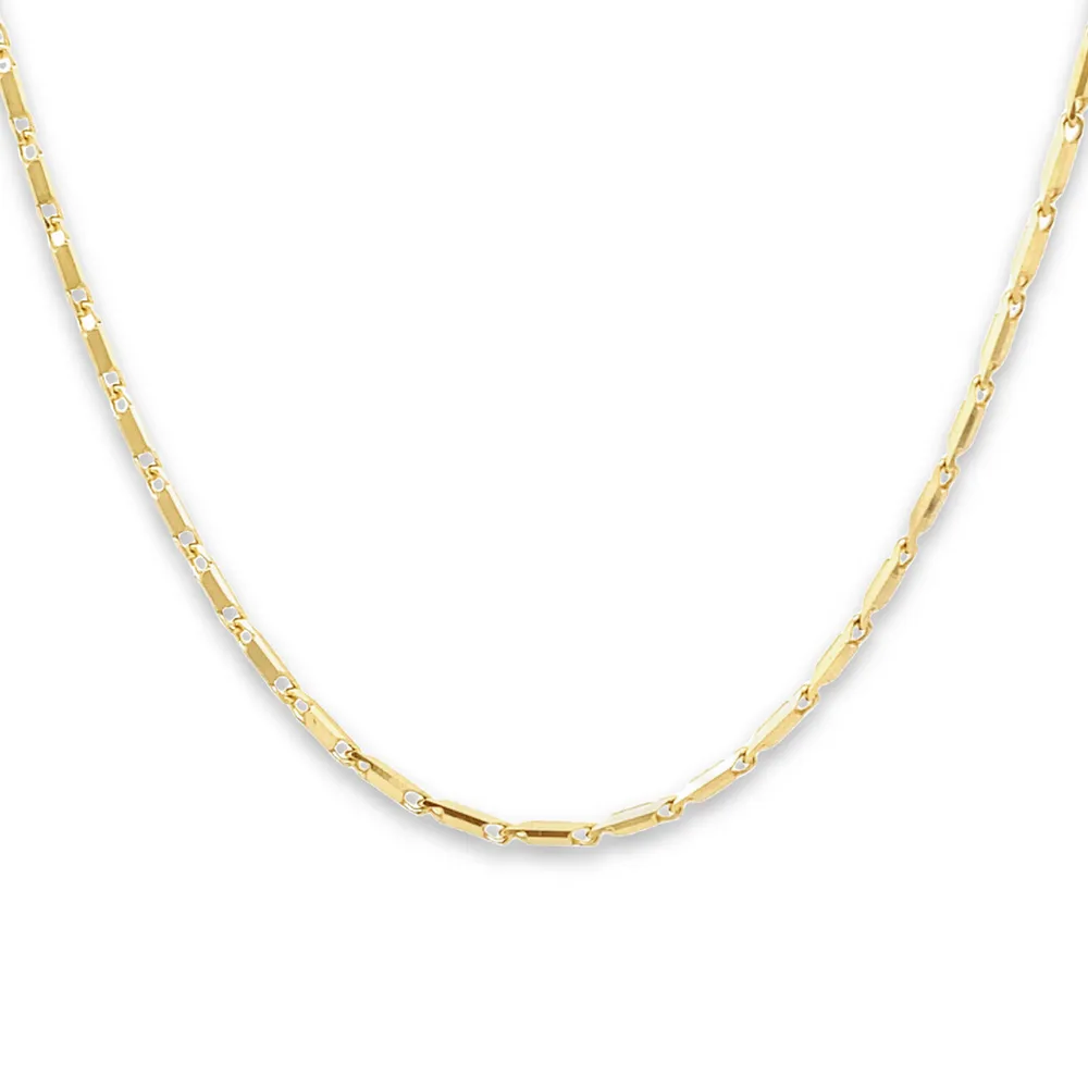 10 Karat Yellow Gold 1.2mm Oval Link Chain