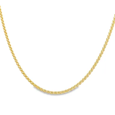 10 Karat Yellow Gold 1.7mm Wheat Link Chain