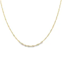 10 Karat Gold 1.2mm Singapore Twist Chain