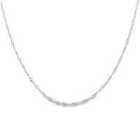 10 Karat White Gold 1.2mm Singapore Twist Chain