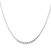 10 Karat White Gold 1.6mm Curb Link Chain