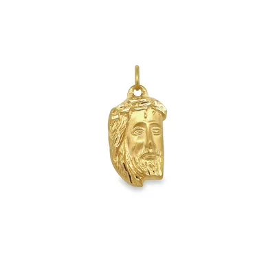 14 Karat Yellow Gold Jesus Pendant