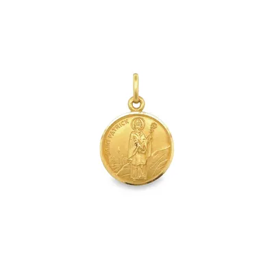 18 Karat Yellow Gold St. Patrick Medallion Pendant