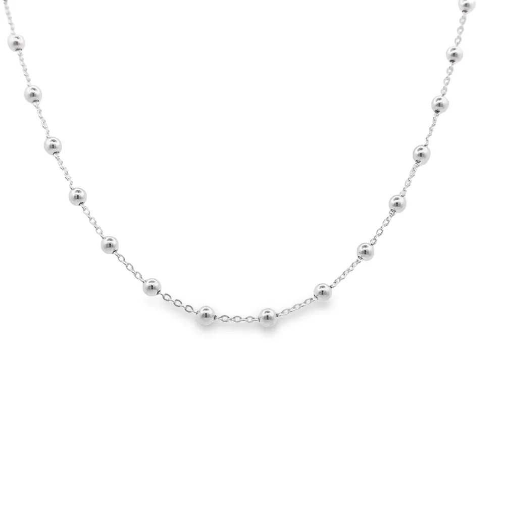 Sterling Silver Beaded Necklace