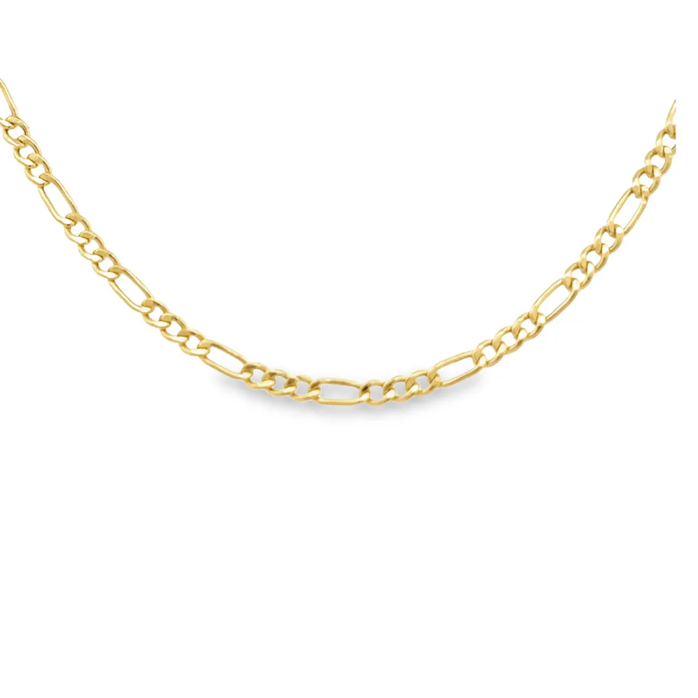 10 Karat Yellow Gold 2mm Figaro Chain