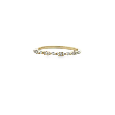 10 Karat Yellow Gold Diamond 0.10CT Band