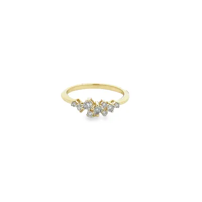 10 Karat Yellow Gold Diamond 0.25CT Multi-Stone Ring