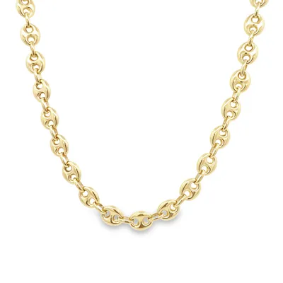 10 Karat Yellow Gold 7mm Puffed Mariner Link Chain