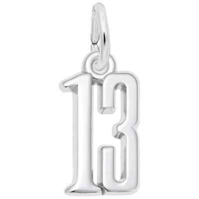 Sterling Silver Thirteen Charm