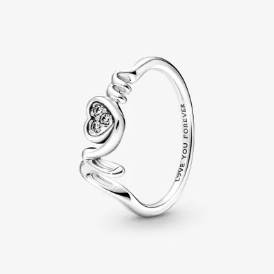 Pandora Mom Pave Heart Ring 191149C01