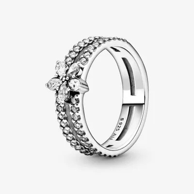 Pandora Sparkling Snowflake Double Ring 199236C01 - FINAL SALE