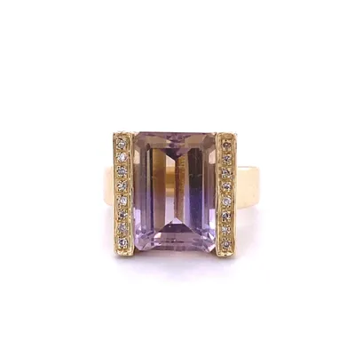 14 Karat Yellow Gold Ametrine Ring