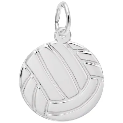 Sterling Silver Flat Volleyball Charm