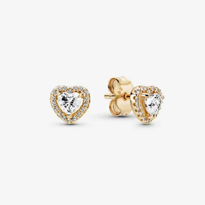 Pandora Elevated Heart Stud Earrings - 259137C01