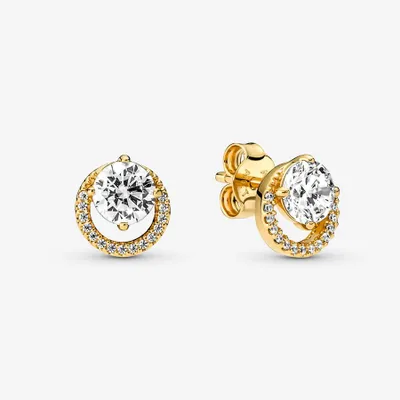 Pandora Sparkling Round Halo Stud Earrings - 261248C01