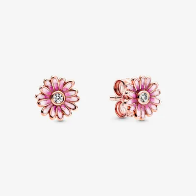 Pandora Pink Daisy Flower Stud Earrings - 288773C01
