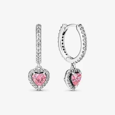 Pandora Sparkling Halo Heart Hoop Earrings - 291445C01