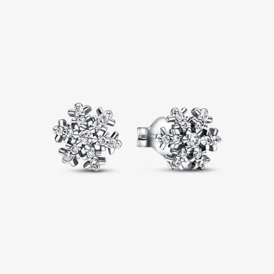 Pandora Sparkling Snowflake Stud Earrings 292370C01