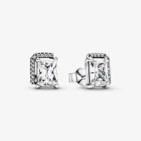 Pandora Rectangular Sparkling Halo Stud Earrings 292380C01