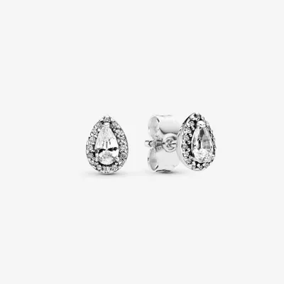 Pandora Sparkling Teardrop Halo Stud Earrings - 296252CZ