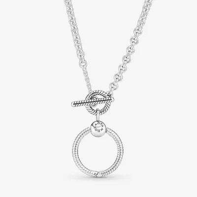 Pandora Moments O Pendant T-bar Necklace - 391157C00-50