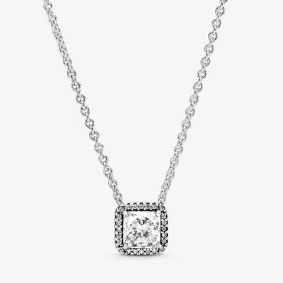 Pandora Square Sparkle Halo Necklace - 396241CZ-45