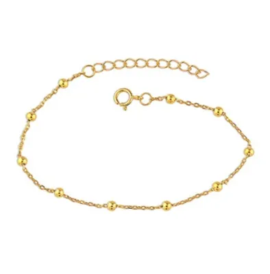 Gold Plated Sterling Silver Bead Bracelet