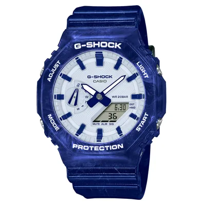 G-Shock Blue Porcelain Watch 'CasiOak' - GA2100BWP-2A