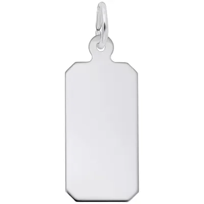 Sterling Silver Dog Tag Classic Series Charm