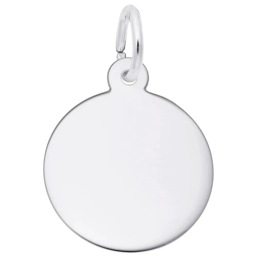 Sterling Silver Round Disc Charm