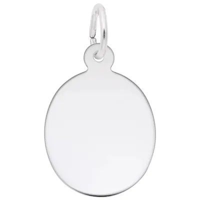 Sterling Silver Oval Disc Charm