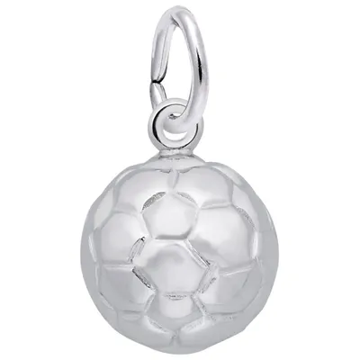 Sterling Silver Soccer Ball Charm