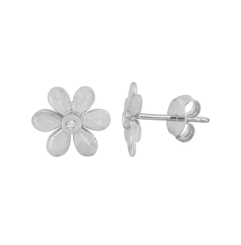 Sterling Silver Flower Studs