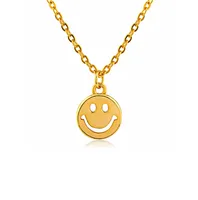 Gold Plated Happy Face Necklace