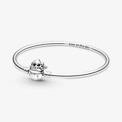 Pandora Disney Stitch Biting Clasp Bangle - 591683C01