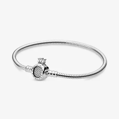 Pandora Crown O Clasp Snake Chain Bracelet