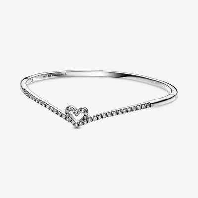 Pandora Sparkling Wishbone Heart Bracelet-599297C01