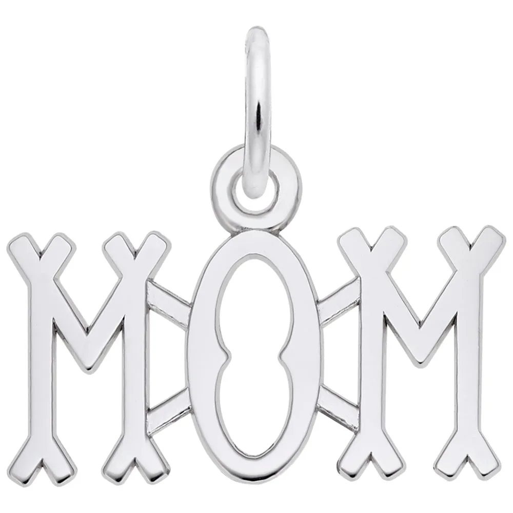 Sterling Silver Mom Charm