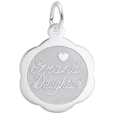 Sterling Silver Granddaughter Disc Charm