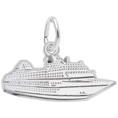 Sterling Silver Cruise Ship Charm