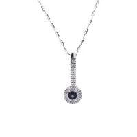 14 Karat White Gold Sapphire and Diamond Necklace