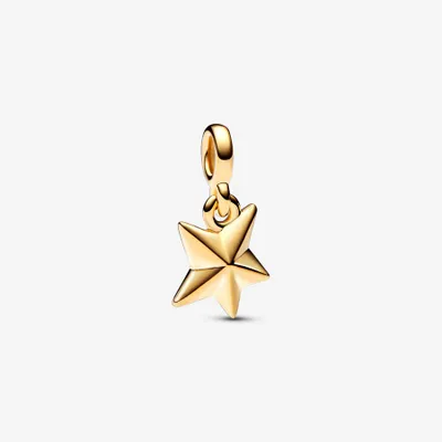 Pandora ME Faceted Star Mini Dangle Charm Gold Plated 762299C01