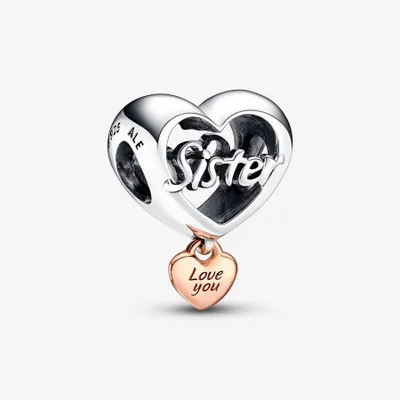 Pandora Love You Sister Heart Charm - 782244C00