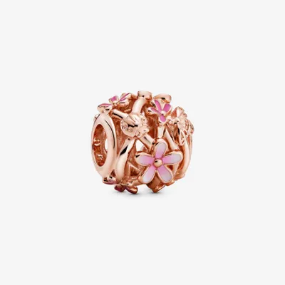 Openwork Pink Daisy Flower Pandora Charm - 788772C01