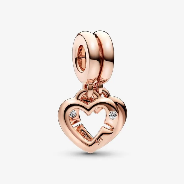 Pandora Heart & Angel Dangle Charm