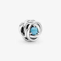 Pandora December Turquoise Blue Eternity Circle Charm - 790064C02