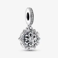 Pandora Sparkling Snowflake Double Dangle Charm 792355C01