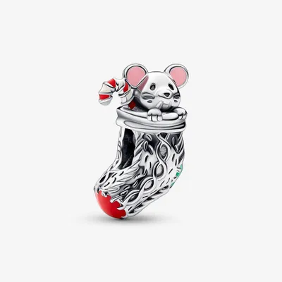 Pandora Festive Mouse & Stocking Charm -792366C01