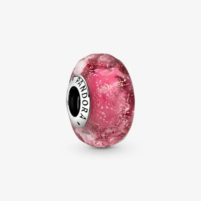 Pandora Pink Murano Glass Flamingo Dangle Charm 789431C01