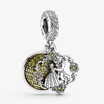 Pandora Disney Beauty and the Beast Dancing Dangle Charm - 799014C01